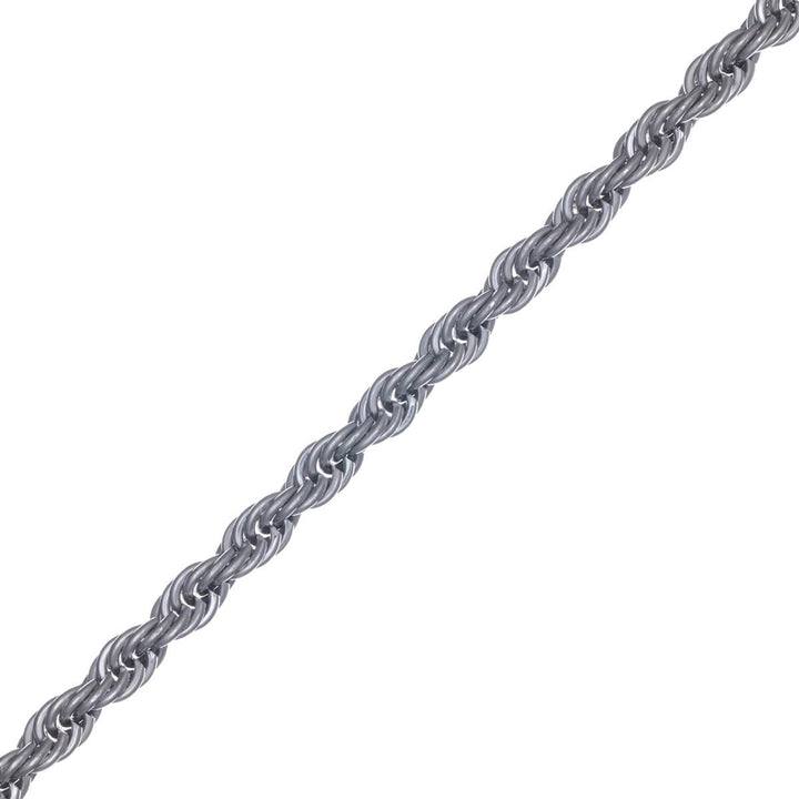 Rope chain steel cord chain necklace 7mm 60cm (Steel 316L)