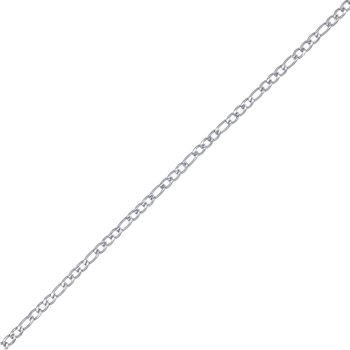 Flat figaro chain narrow necklace 3mm 60cm