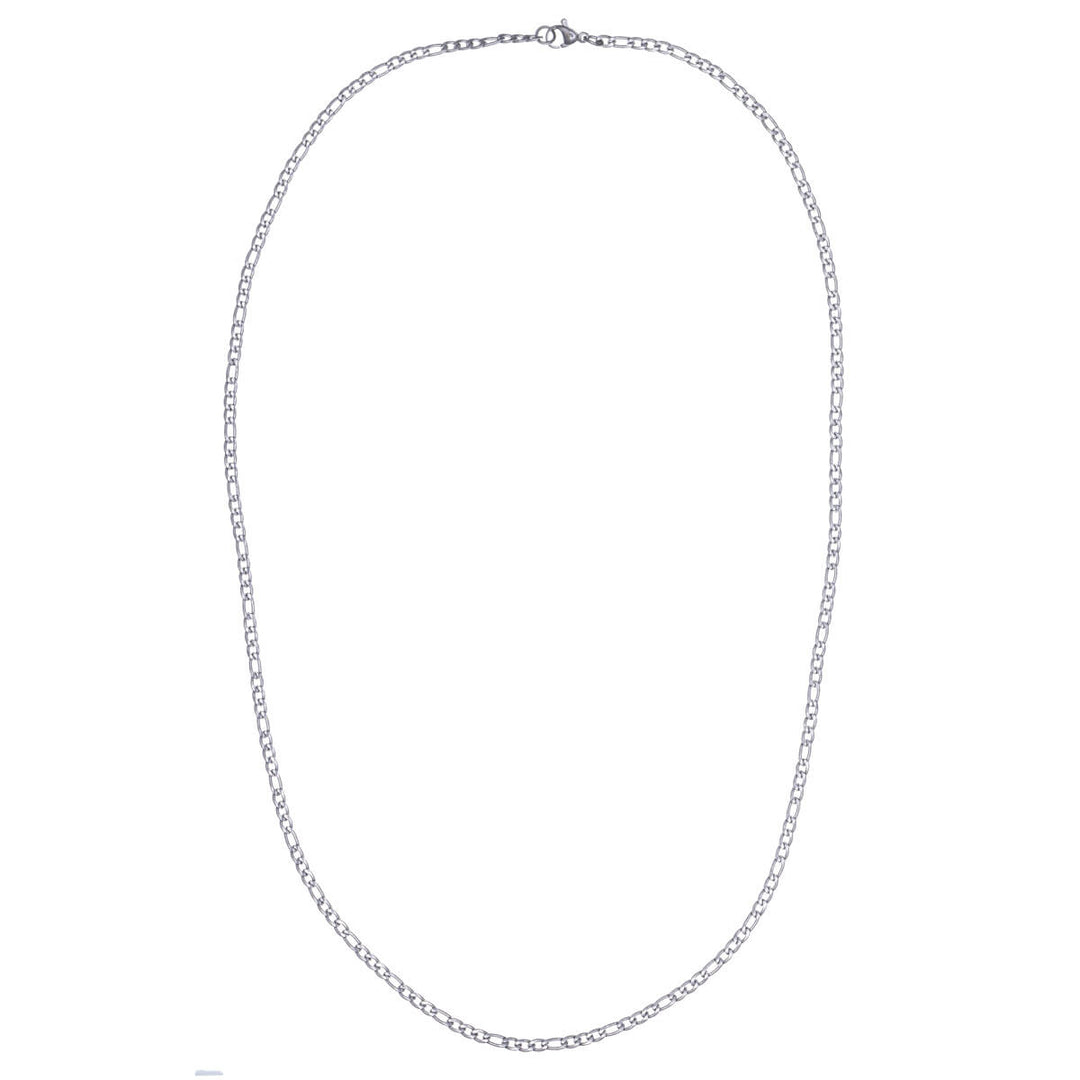 Platt figarokedja smalt halsband 3mm 60cm