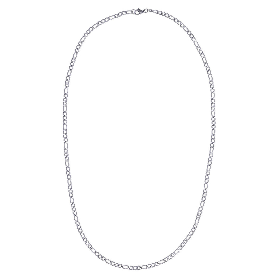 Platt figarokedja smalt halsband 4mm 60cm