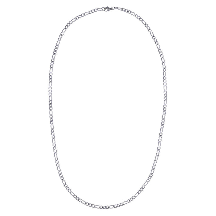 Platt figarokedja smalt halsband 4mm 60cm