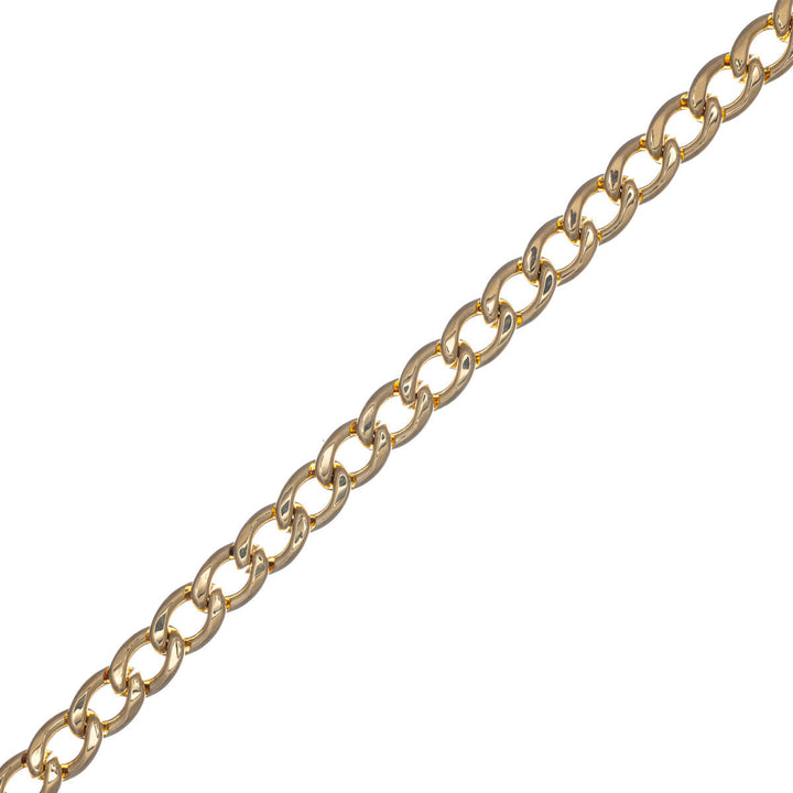 Flat armoured chain necklace 7mm 60cm