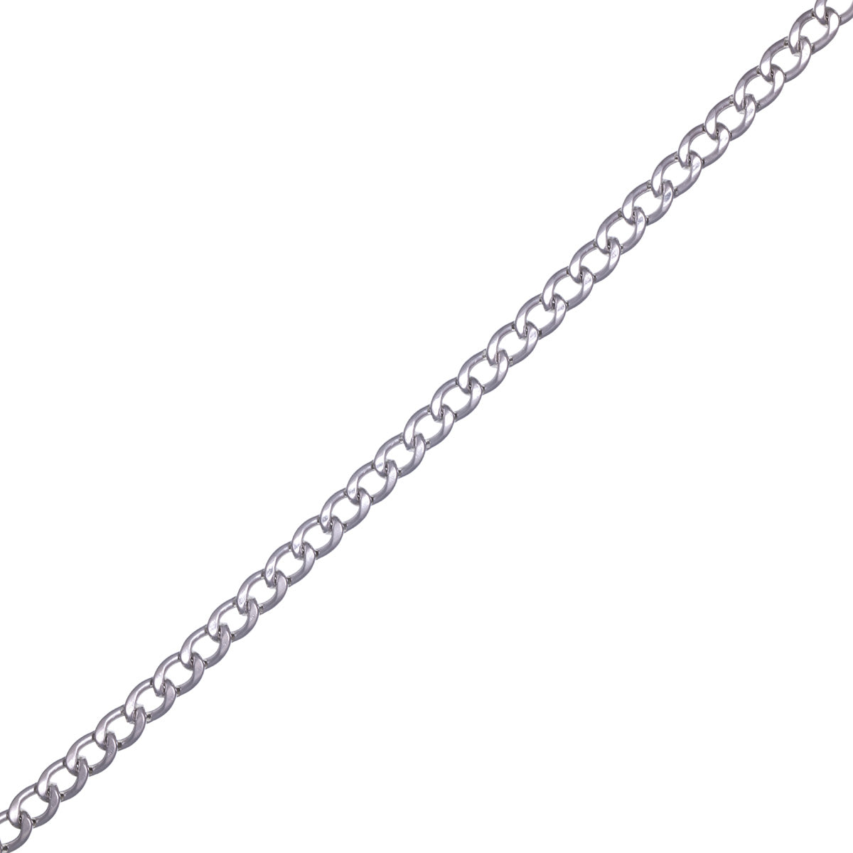 Halsband med armerad stålkedja 56cm 7mm (Stål 316L)