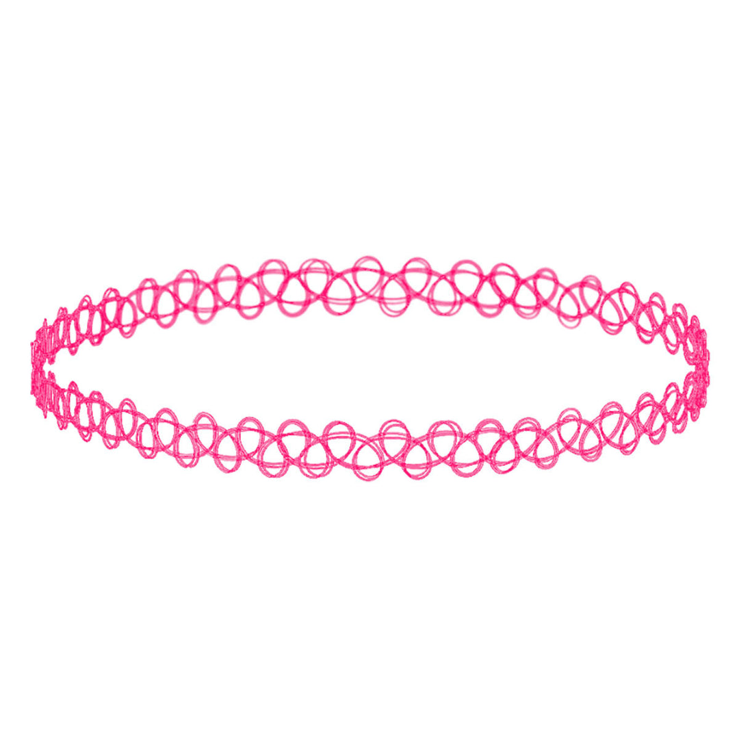 Pinkki nailon tattoo muovinen choker 102090012209 | Ninja.fi