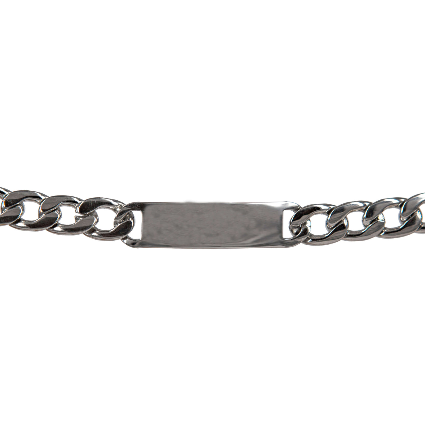 Steel armoured chain plate bracelet 0,9cm wide