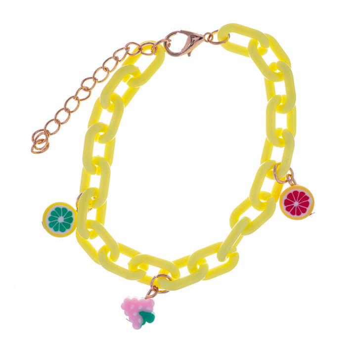 Plastkabelkedja armband med hängen