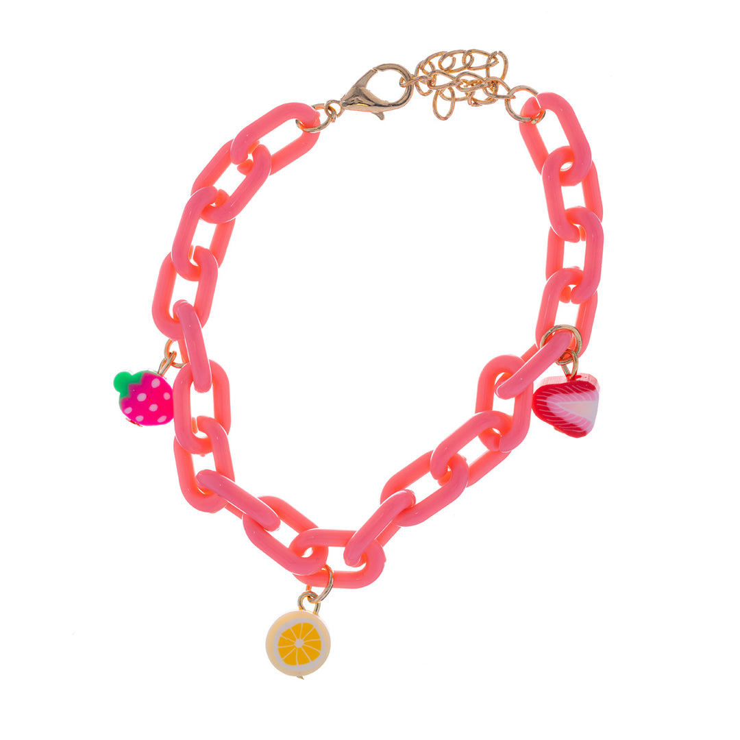 Plastkabelkedja armband med hängen