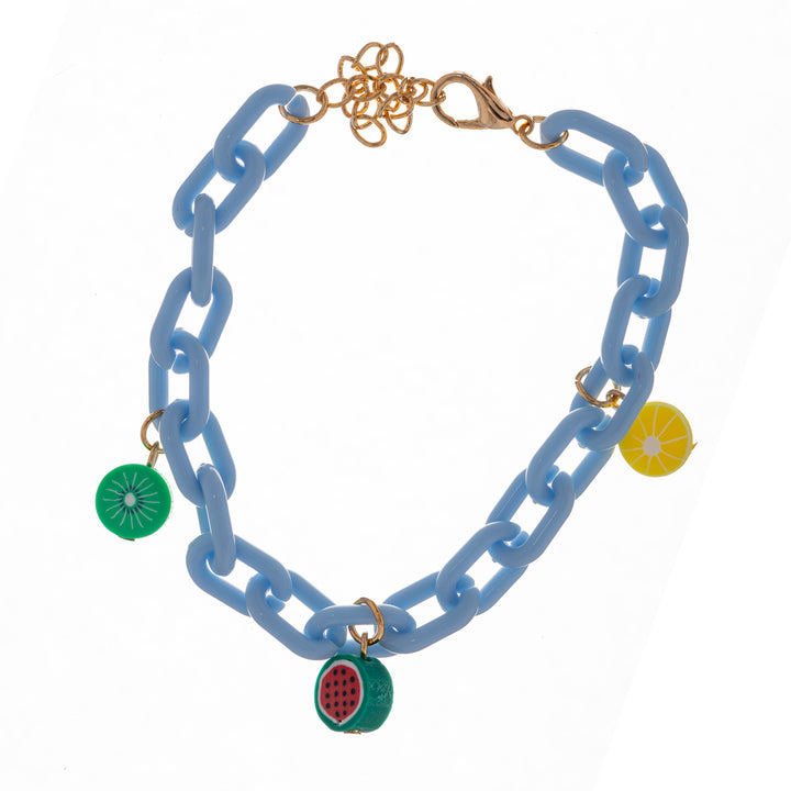 Plastkabelkedja armband med hängen