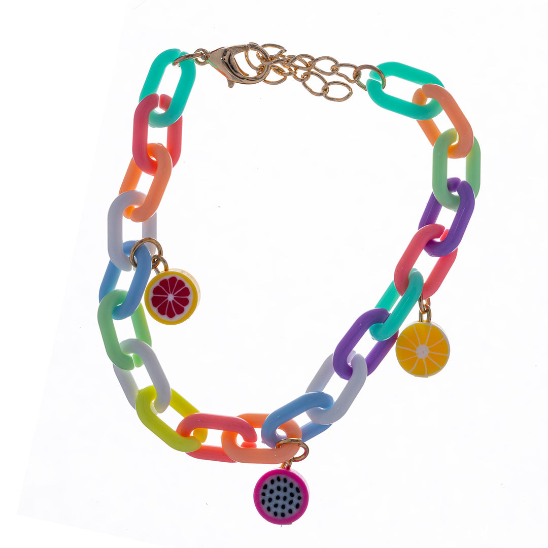 Plastkabelkedja armband med hängen