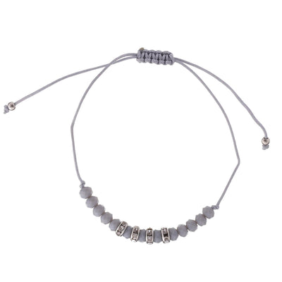 A thin bracelet with glass beads