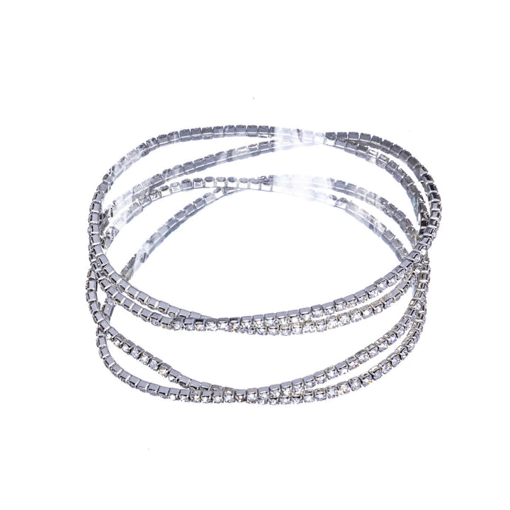 Elastisk strassarmband 4st