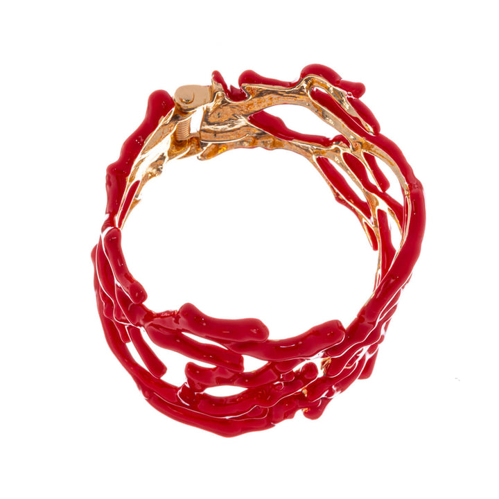 A wide bracelet with hinge