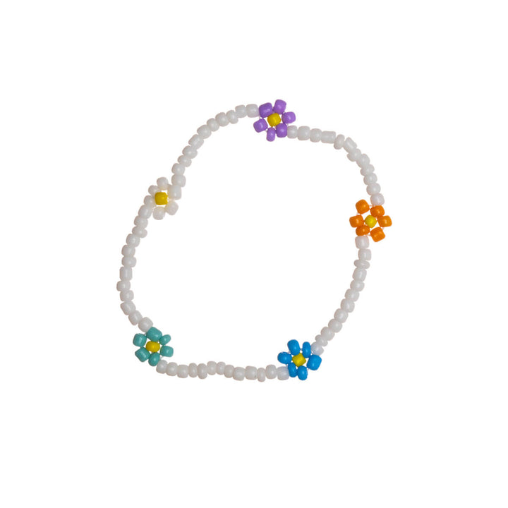 Colorful mini pearl bracelet flowers