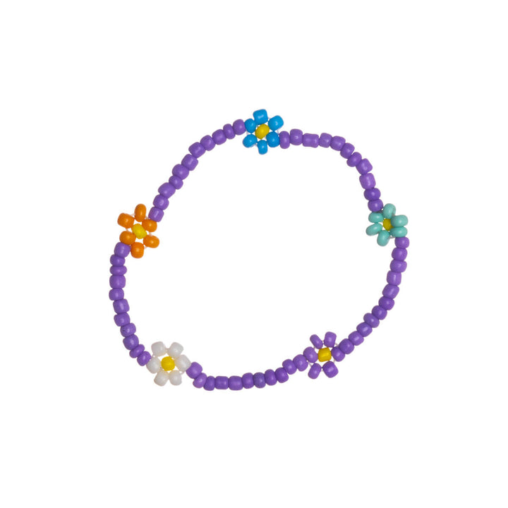 Colorful mini pearl bracelet flowers