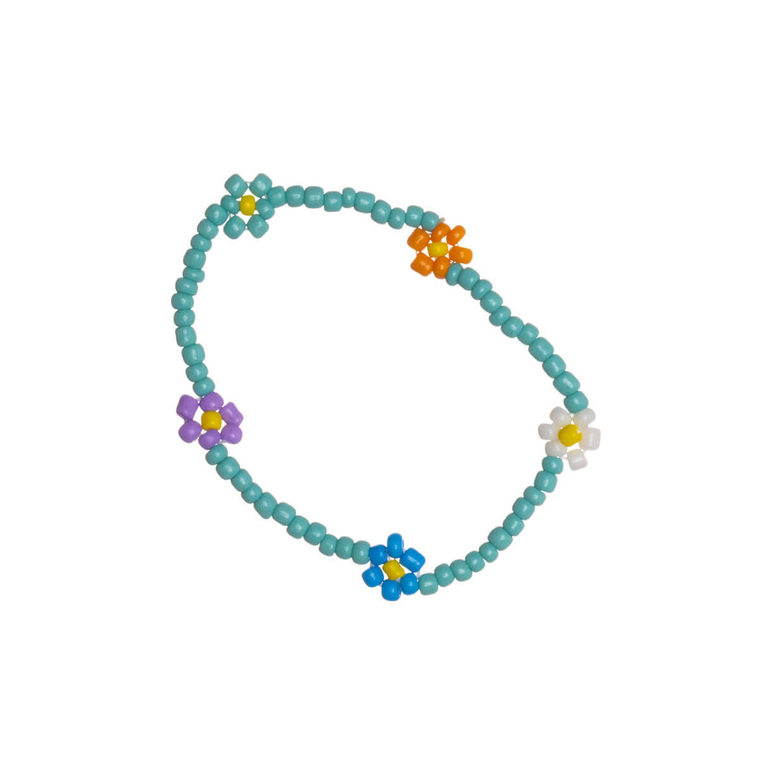 Colorful mini pearl bracelet flowers