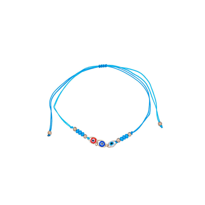 Coloured evil eye bracelet