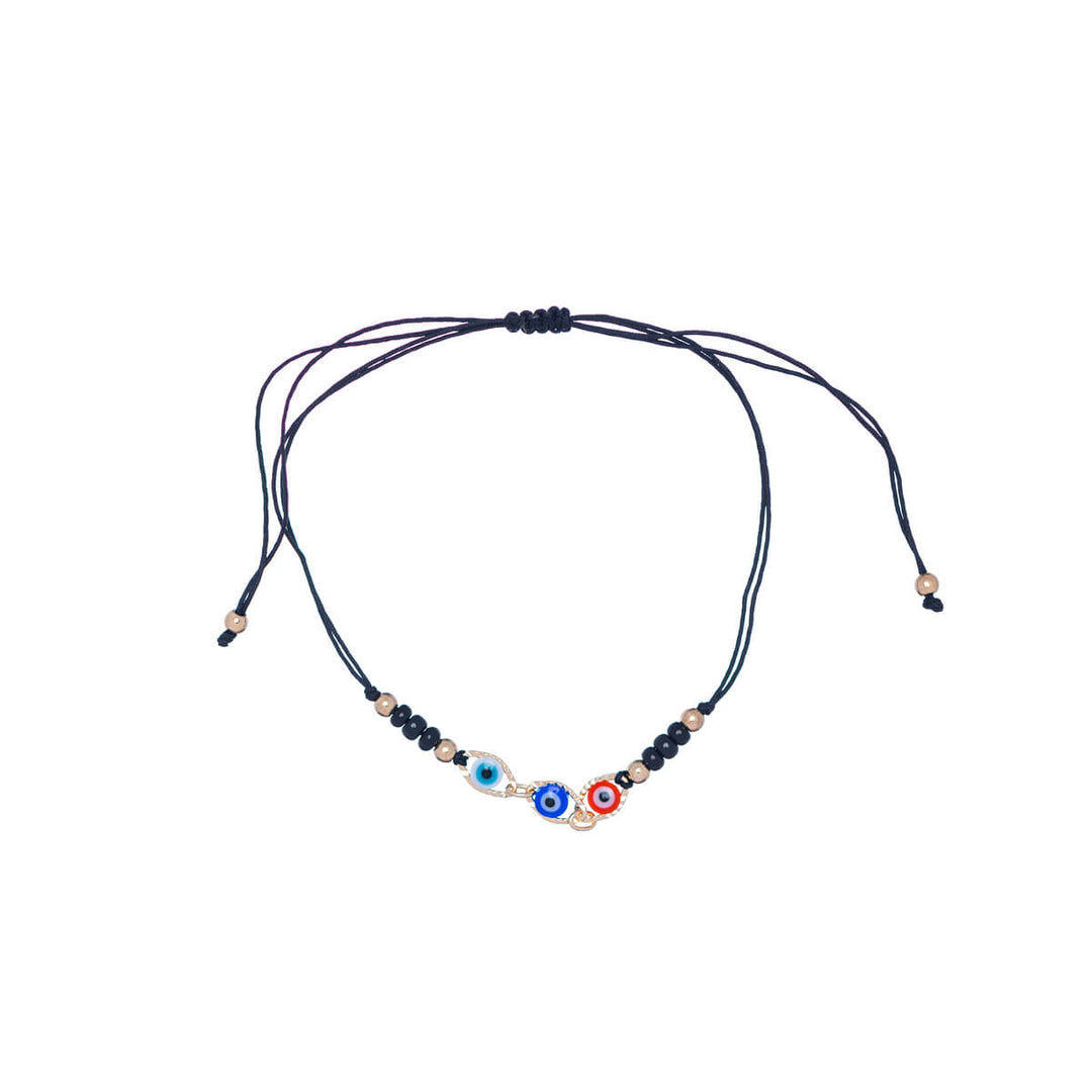 Coloured evil eye bracelet