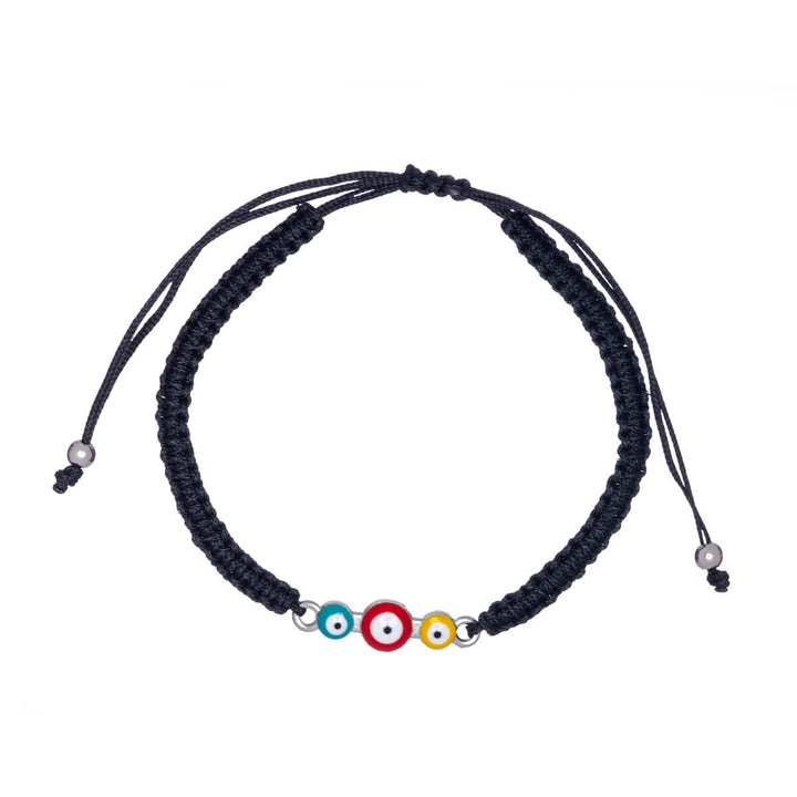 Coloured evil eye bracelet