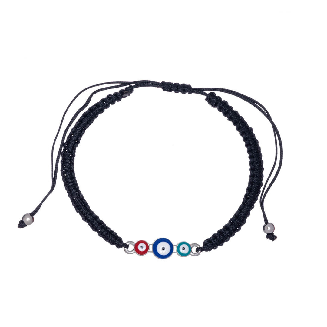 Coloured evil eye bracelet