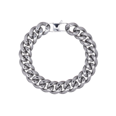 Steel armoured chain bracelet 1,4cm wide