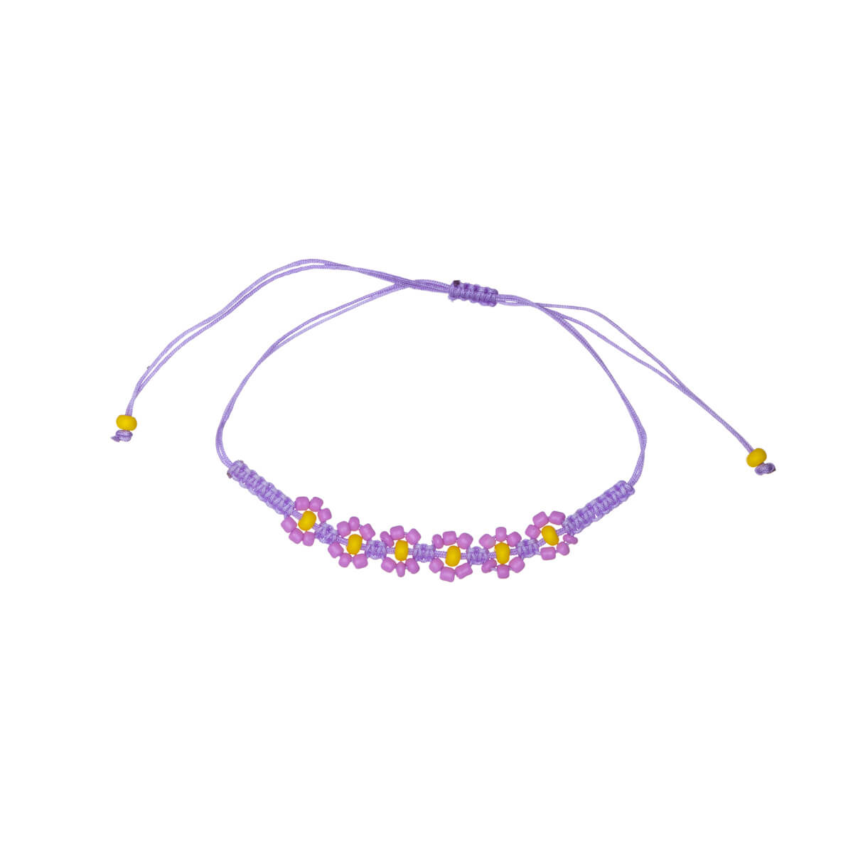 Colourful flower bracelet with beads