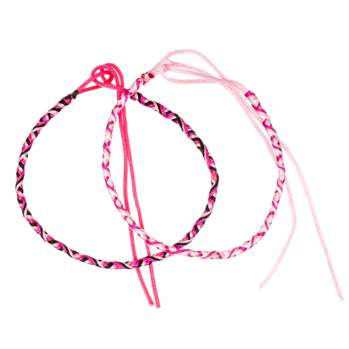 Pink knot bracelets 2pcs