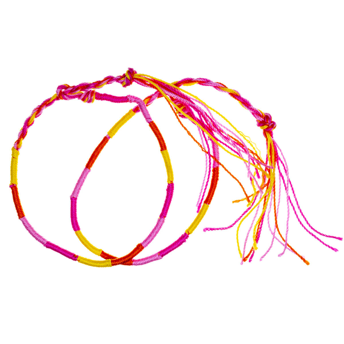 Colourful knot bracelets 2pcs