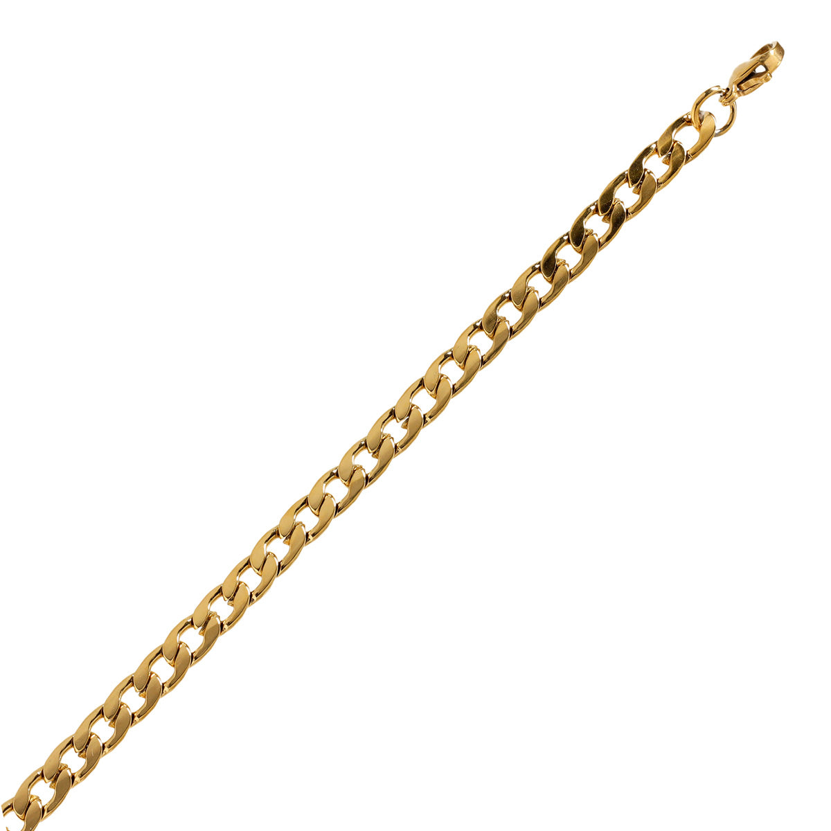 Platt rustningskedja armband 0,6 cm bred (stål)