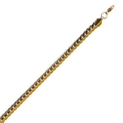 Platt rustningskedja armband 0,6 cm bred (stål)