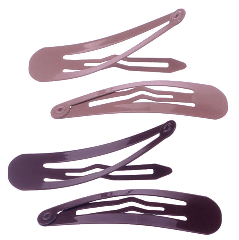 Monochrome hair clip snap clips 4pcs