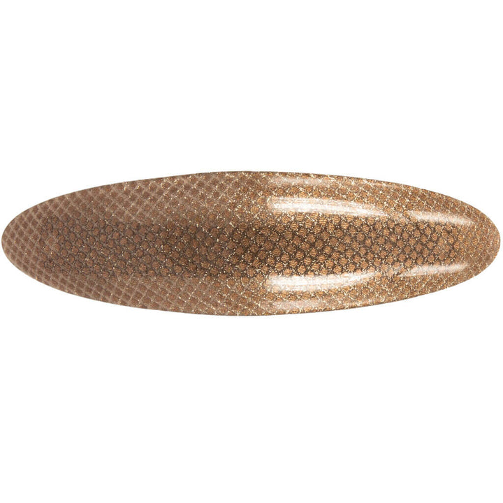 Glittrande oval hårklämma