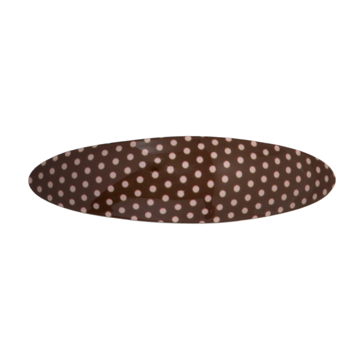 Oval mottled hair clip