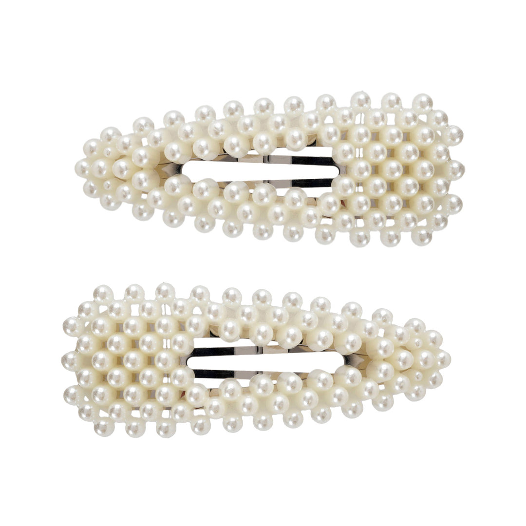 Pearl hair clip clik clak 2pcs