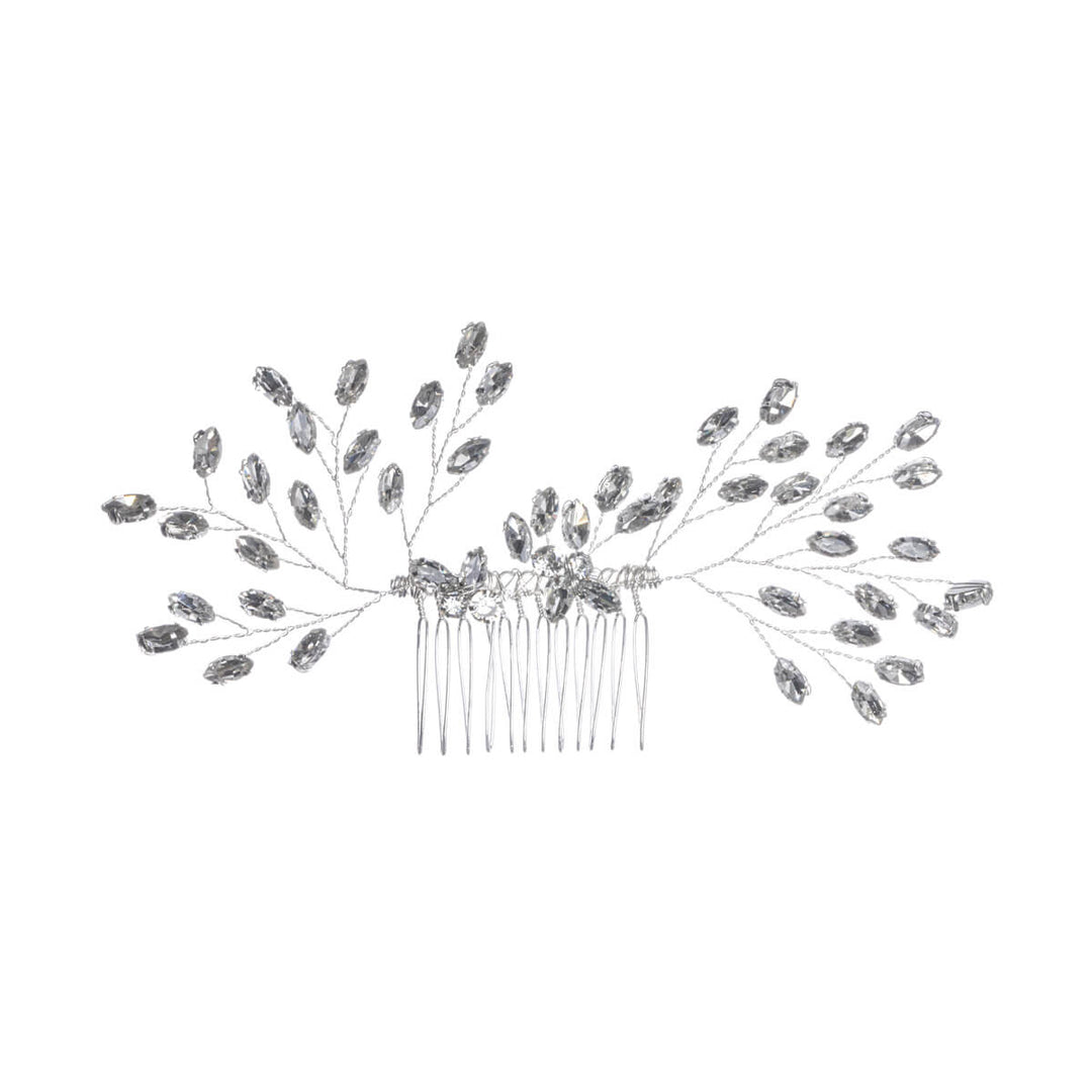 Shaped stone side comb hairband 1pc (17cm x 7cm)