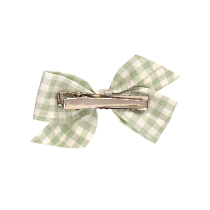 Checkered bow of hair clip 2pcs