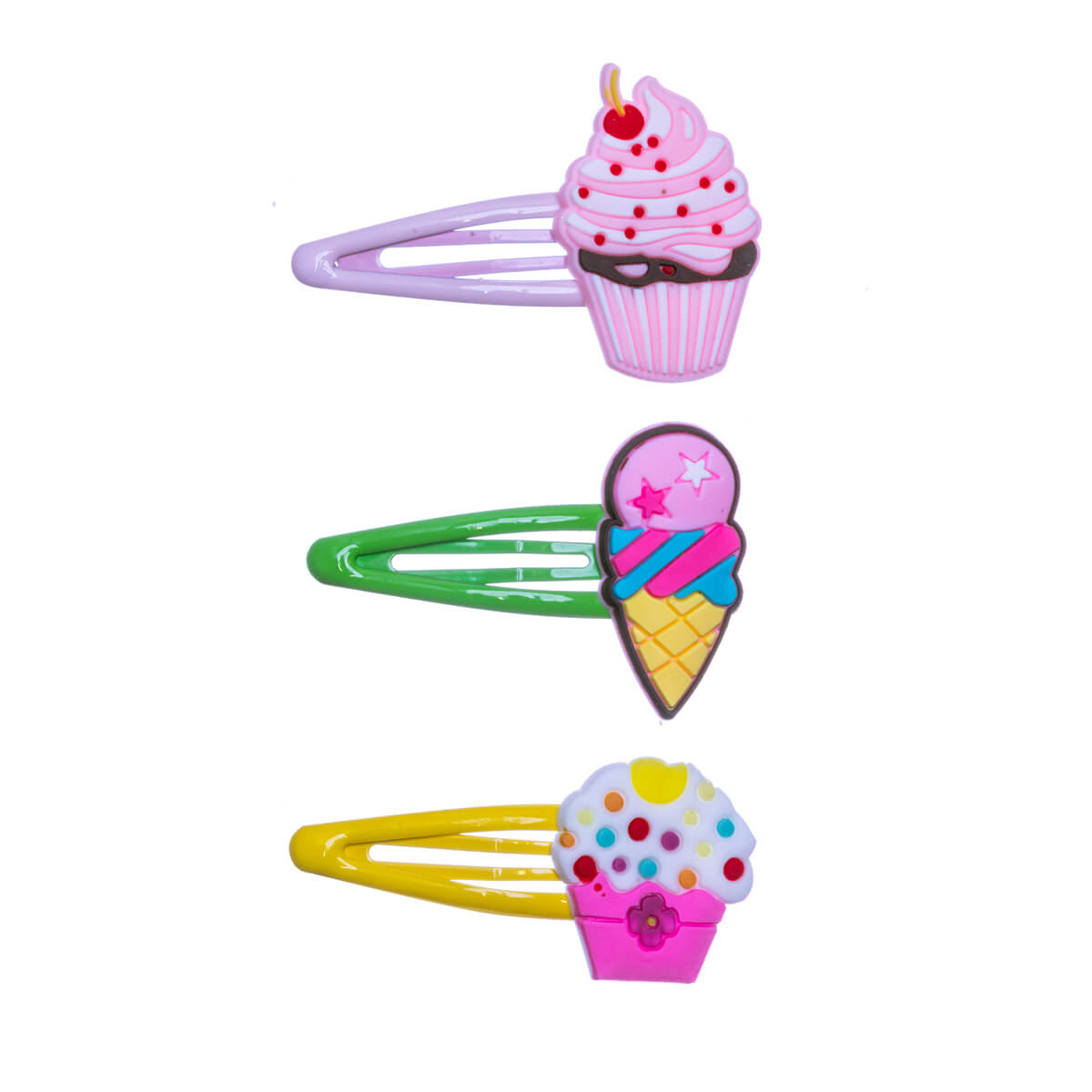 Children's dessert hair clip clik clak 3pcs