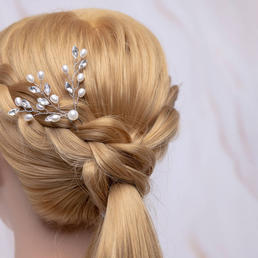 Andligt hårstycke med glasstenar 1 st