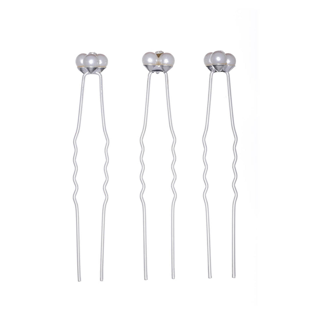 Andlig pärlstift hårsmycken 3st