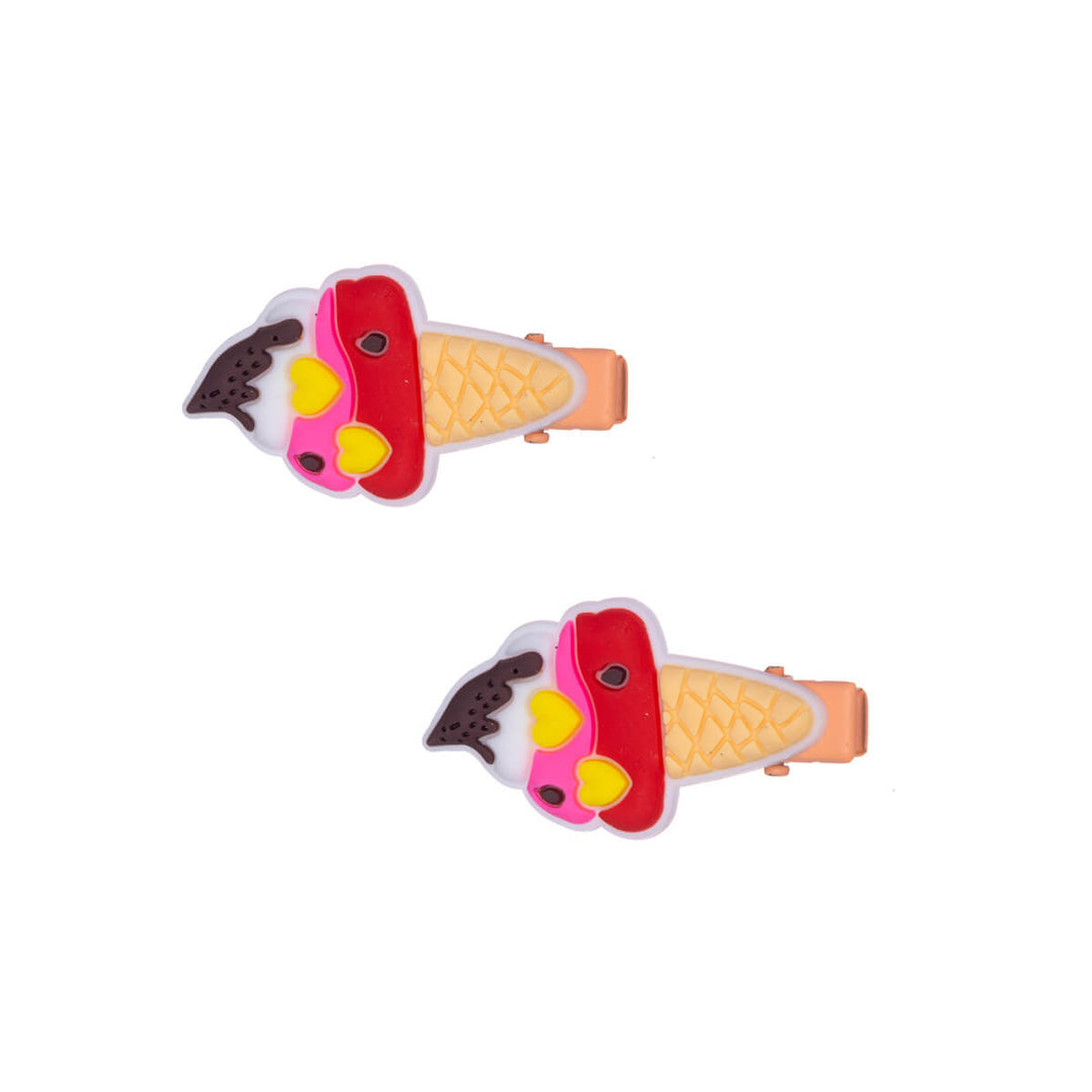 Children's Hair Clips Ice Cream 2pcs