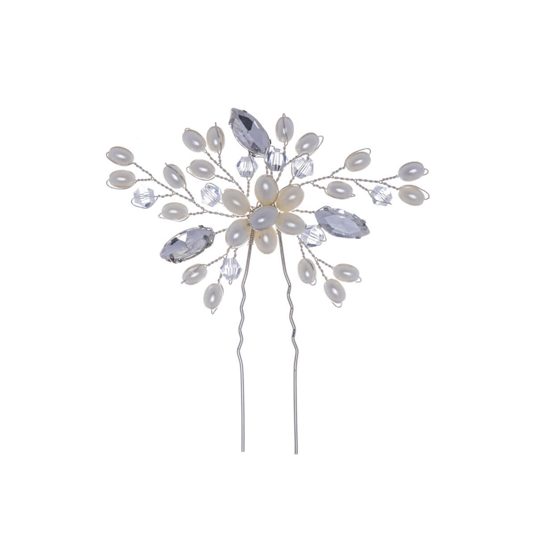 Breathtaking hairband with beads and glass stones 1pc