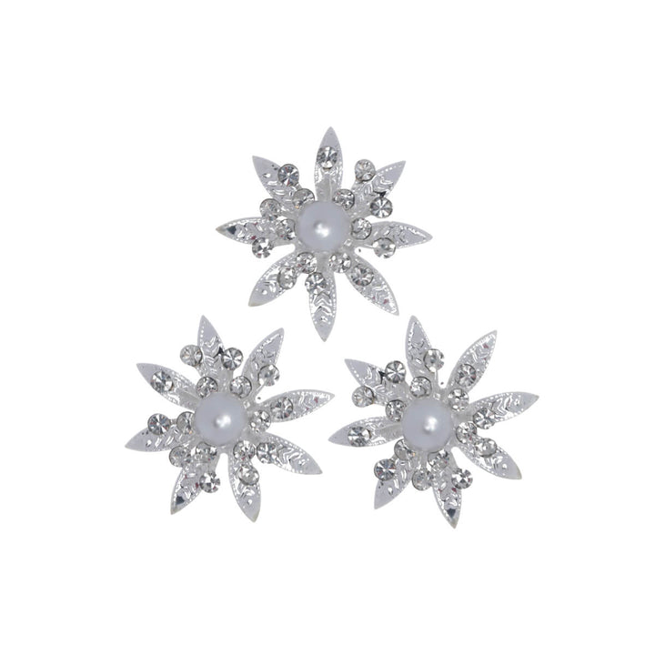 Breathless blomma hårspänne glittrande pärla hårband 3st