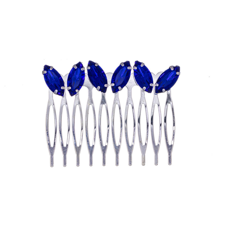 Decorative side comb hairband in silver (5,7cm x 4,4cm)