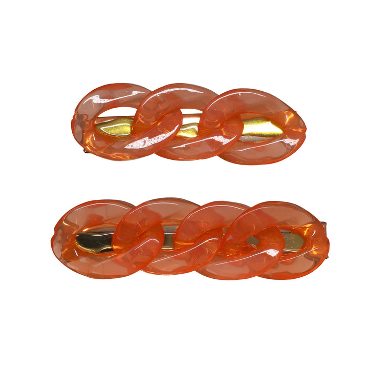 Colored armor chain hair clip 2pcs