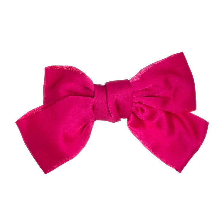 Big satin hair bow hair clip 15cm