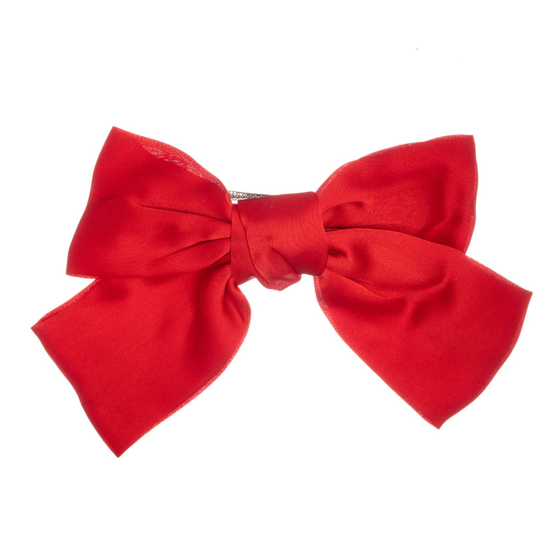 Big satin hair bow hair clip 15cm