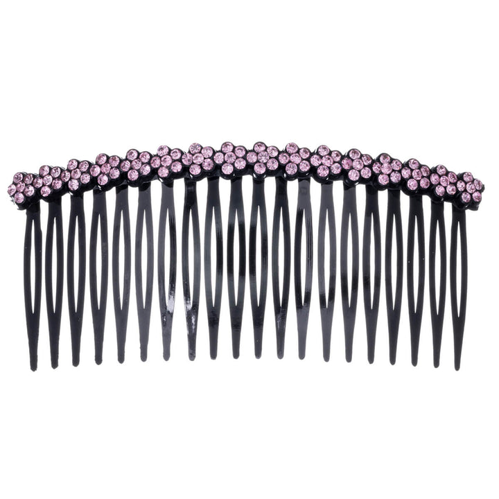 Sparkling decorative side comb flowers 1pc (10,7cm x 4,6cm)