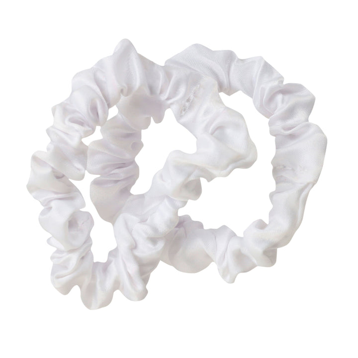 A thin satin hair loop scrunchie Ø6cm 2pcs