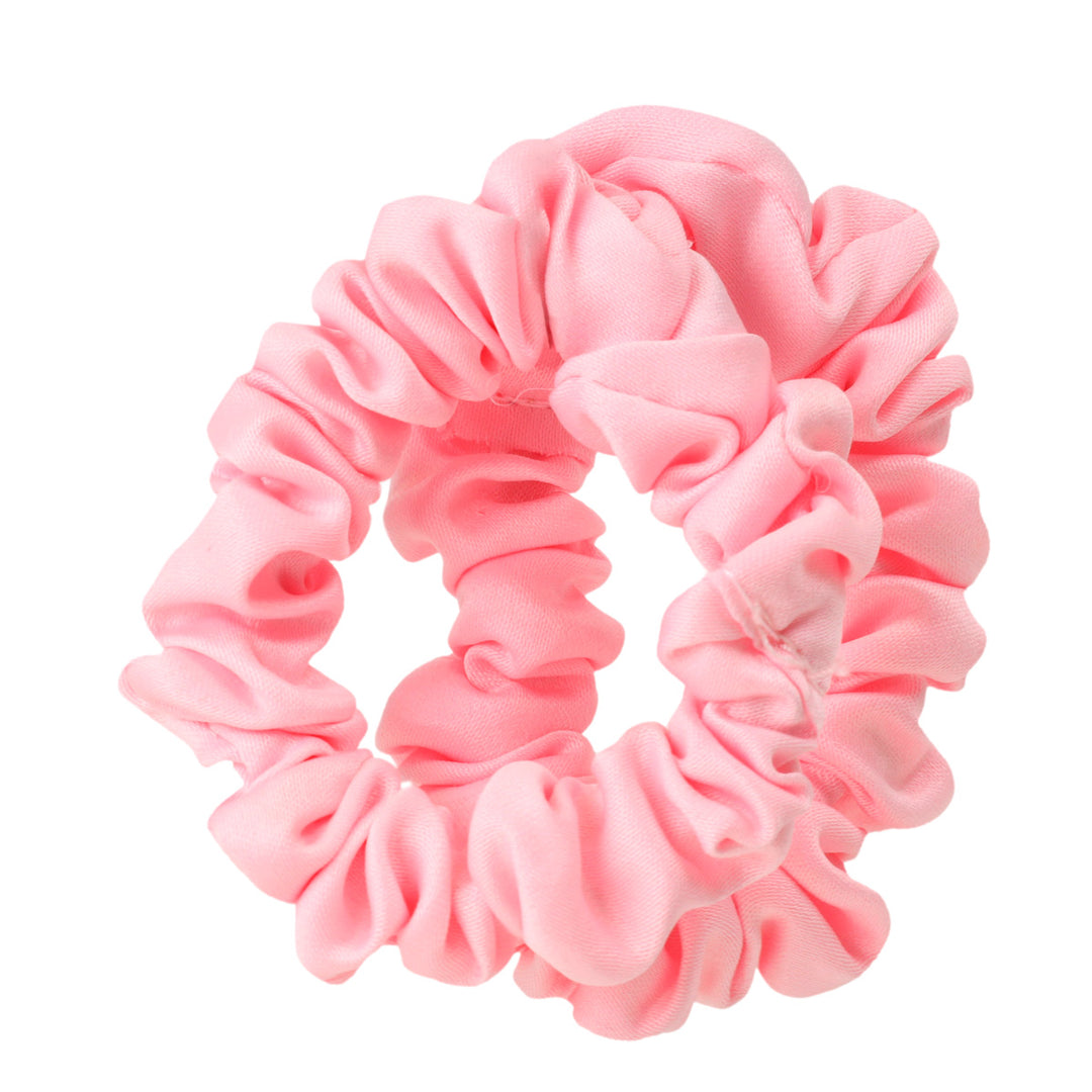 A thin satin hair loop scrunchie Ø6cm 2pcs