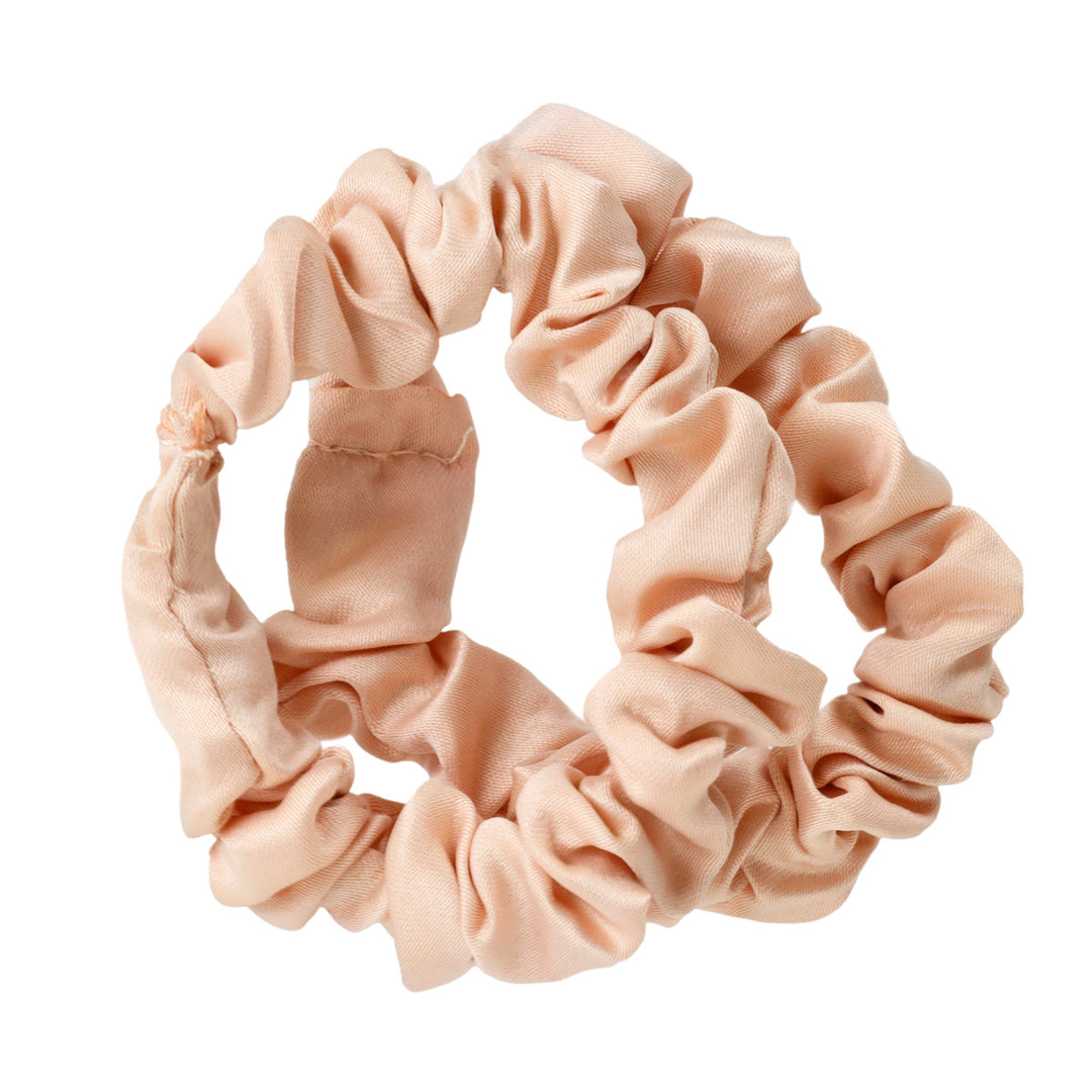 En tunn satinhårslinga scrunchie Ø6cm 2st