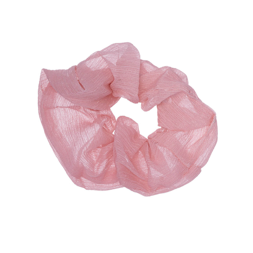 Gnistrande scrunchie hår munk 10cm